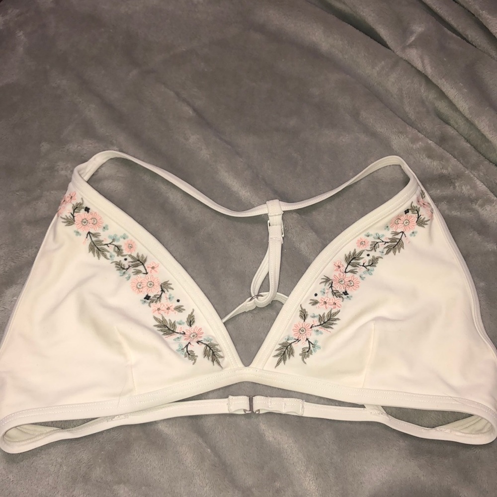 White floral bikini top